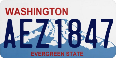 WA license plate AEZ1847