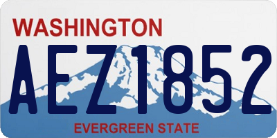 WA license plate AEZ1852