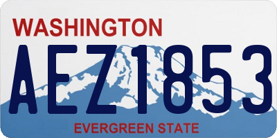WA license plate AEZ1853