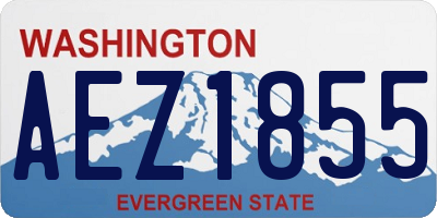 WA license plate AEZ1855