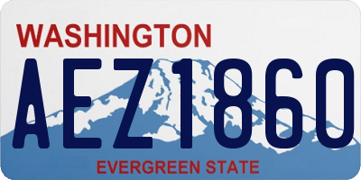 WA license plate AEZ1860