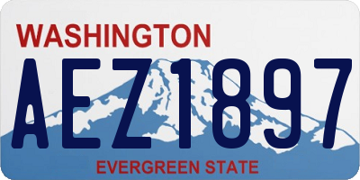 WA license plate AEZ1897