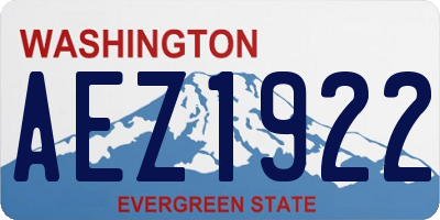 WA license plate AEZ1922