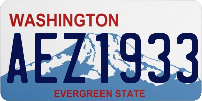 WA license plate AEZ1933