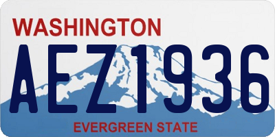 WA license plate AEZ1936