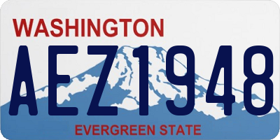 WA license plate AEZ1948