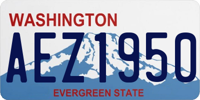 WA license plate AEZ1950