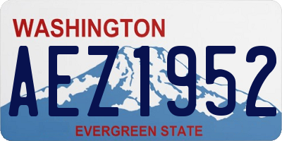 WA license plate AEZ1952