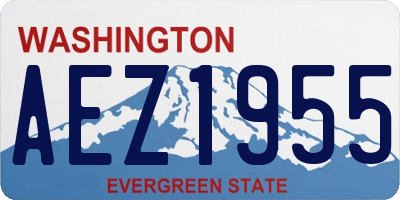 WA license plate AEZ1955