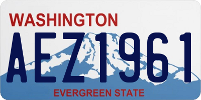 WA license plate AEZ1961
