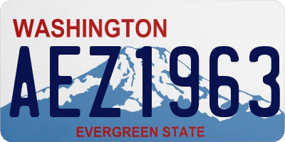 WA license plate AEZ1963