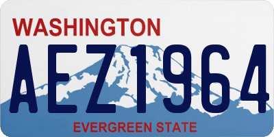 WA license plate AEZ1964