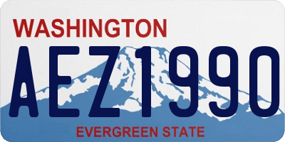 WA license plate AEZ1990