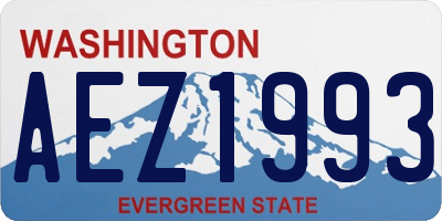 WA license plate AEZ1993