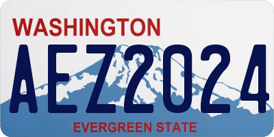WA license plate AEZ2024