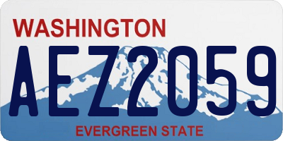 WA license plate AEZ2059