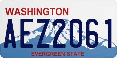 WA license plate AEZ2061