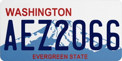 WA license plate AEZ2066