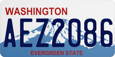 WA license plate AEZ2086