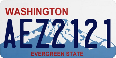 WA license plate AEZ2121