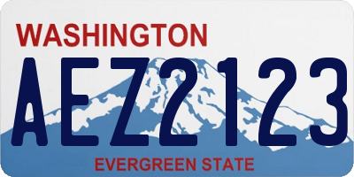 WA license plate AEZ2123