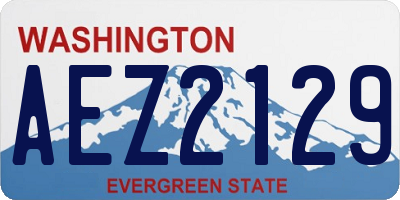 WA license plate AEZ2129