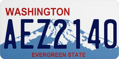 WA license plate AEZ2140