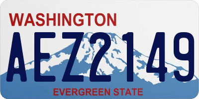 WA license plate AEZ2149