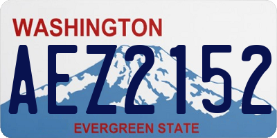 WA license plate AEZ2152
