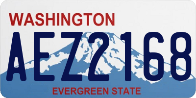 WA license plate AEZ2168