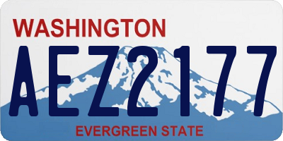 WA license plate AEZ2177