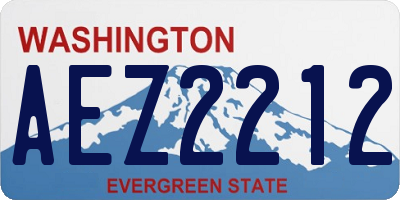 WA license plate AEZ2212