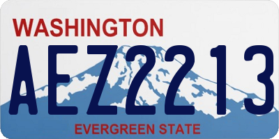 WA license plate AEZ2213