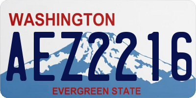 WA license plate AEZ2216