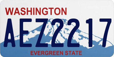 WA license plate AEZ2217