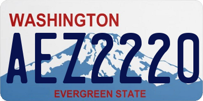 WA license plate AEZ2220
