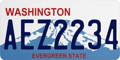 WA license plate AEZ2234