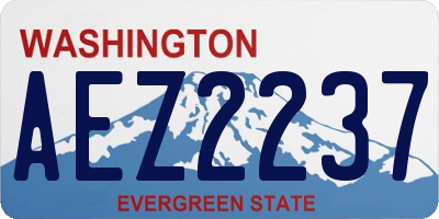 WA license plate AEZ2237