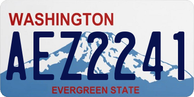 WA license plate AEZ2241