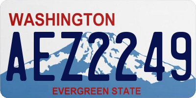 WA license plate AEZ2249