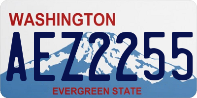 WA license plate AEZ2255