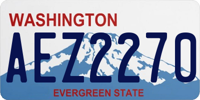 WA license plate AEZ2270