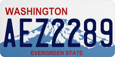 WA license plate AEZ2289
