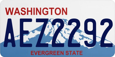 WA license plate AEZ2292
