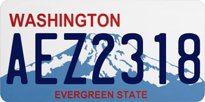 WA license plate AEZ2318