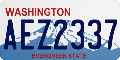 WA license plate AEZ2337