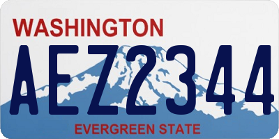 WA license plate AEZ2344