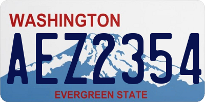 WA license plate AEZ2354
