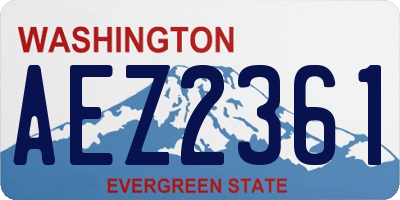 WA license plate AEZ2361