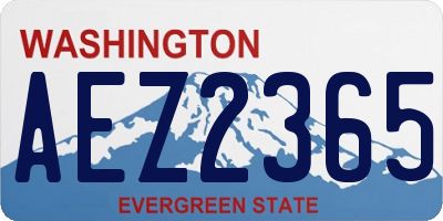 WA license plate AEZ2365